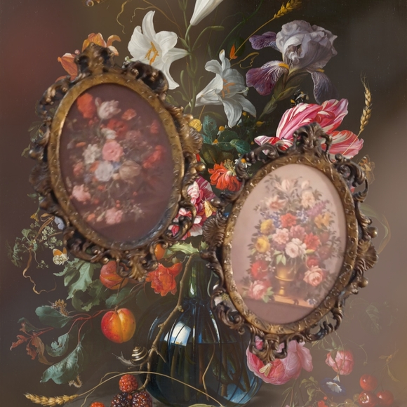 Vintage Ornate Flower Pictures - Picture 5 of 7